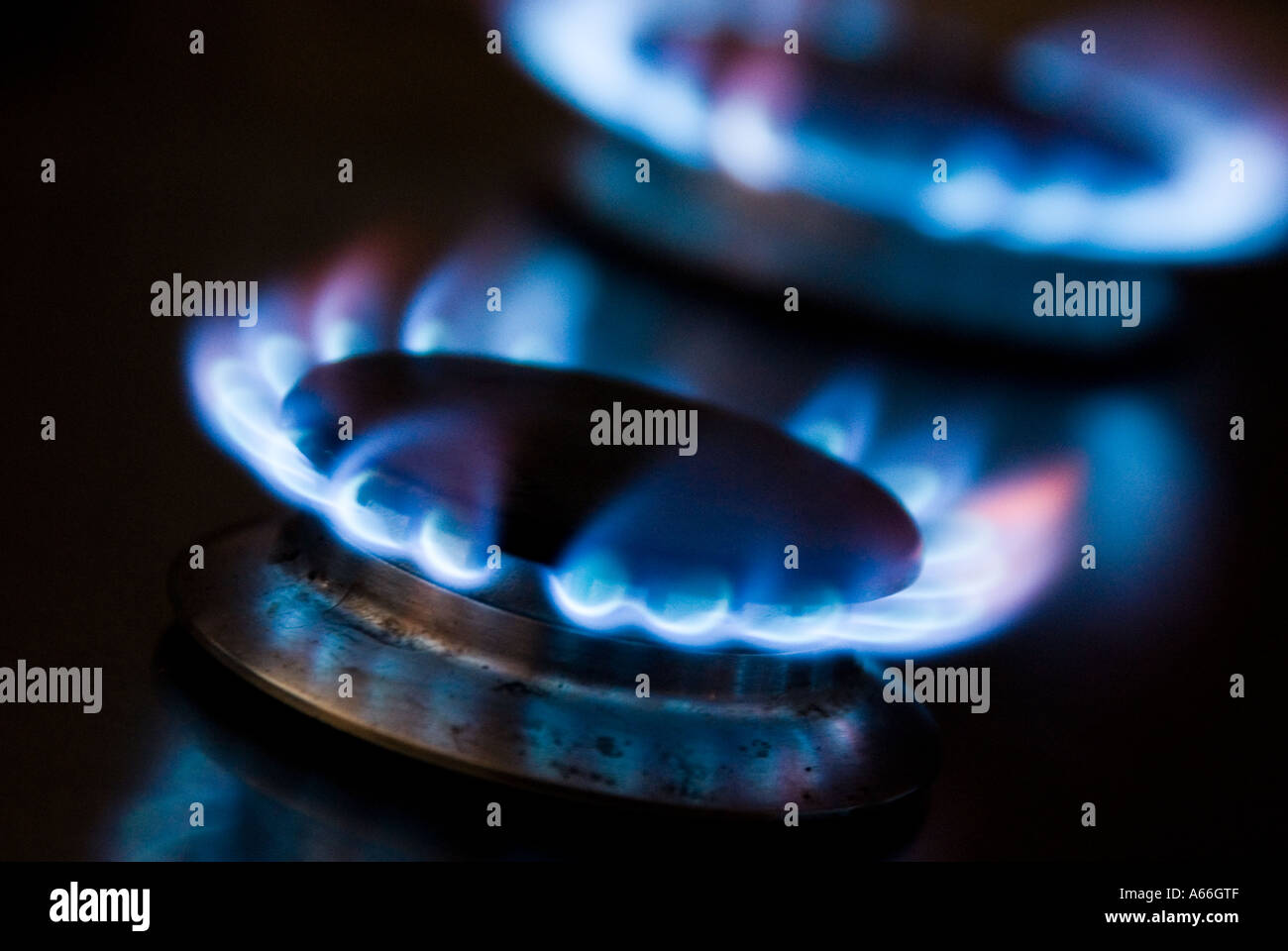 Cooker gas rings Stock Photo Alamy