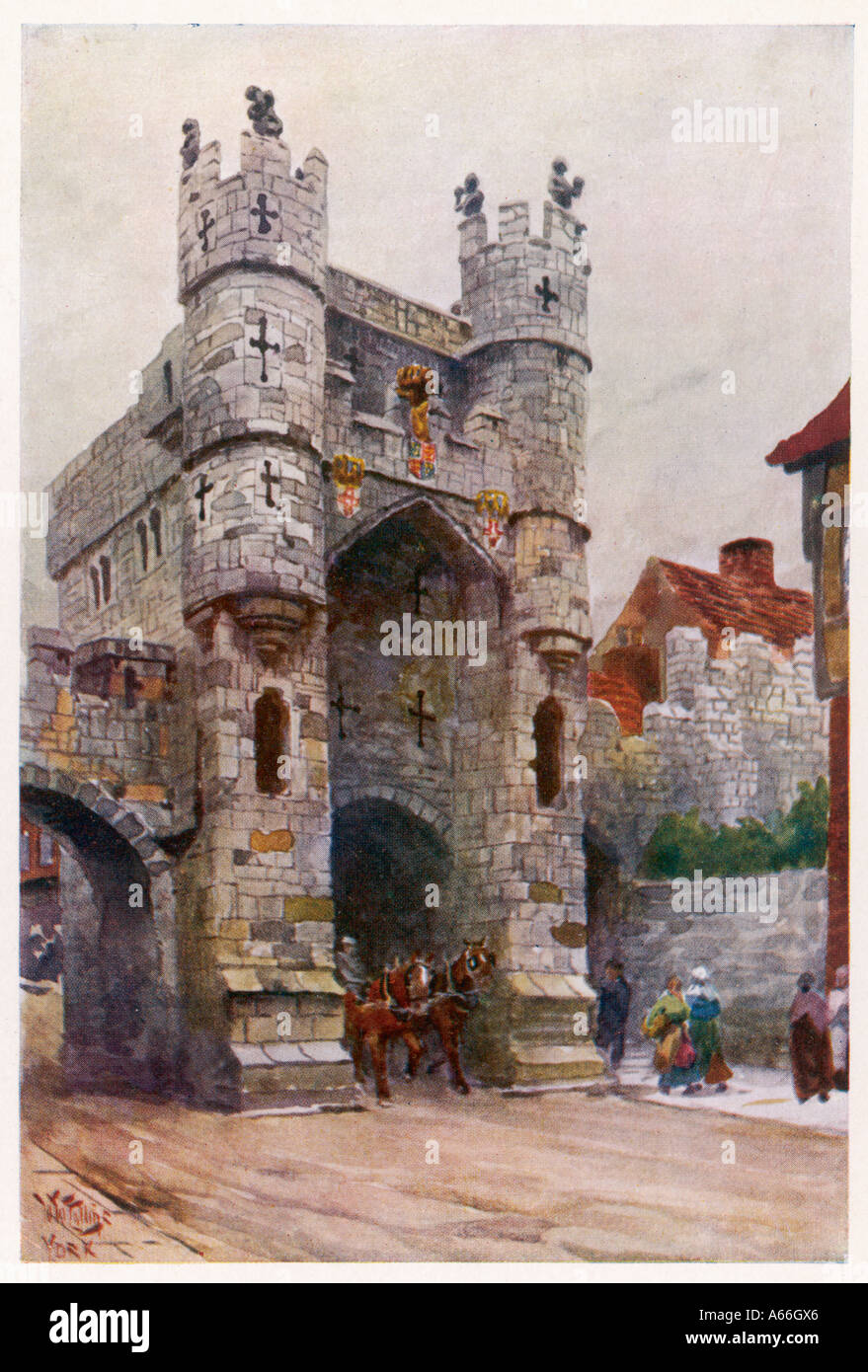 York Micklegate Bar 1905 Stock Photo Alamy