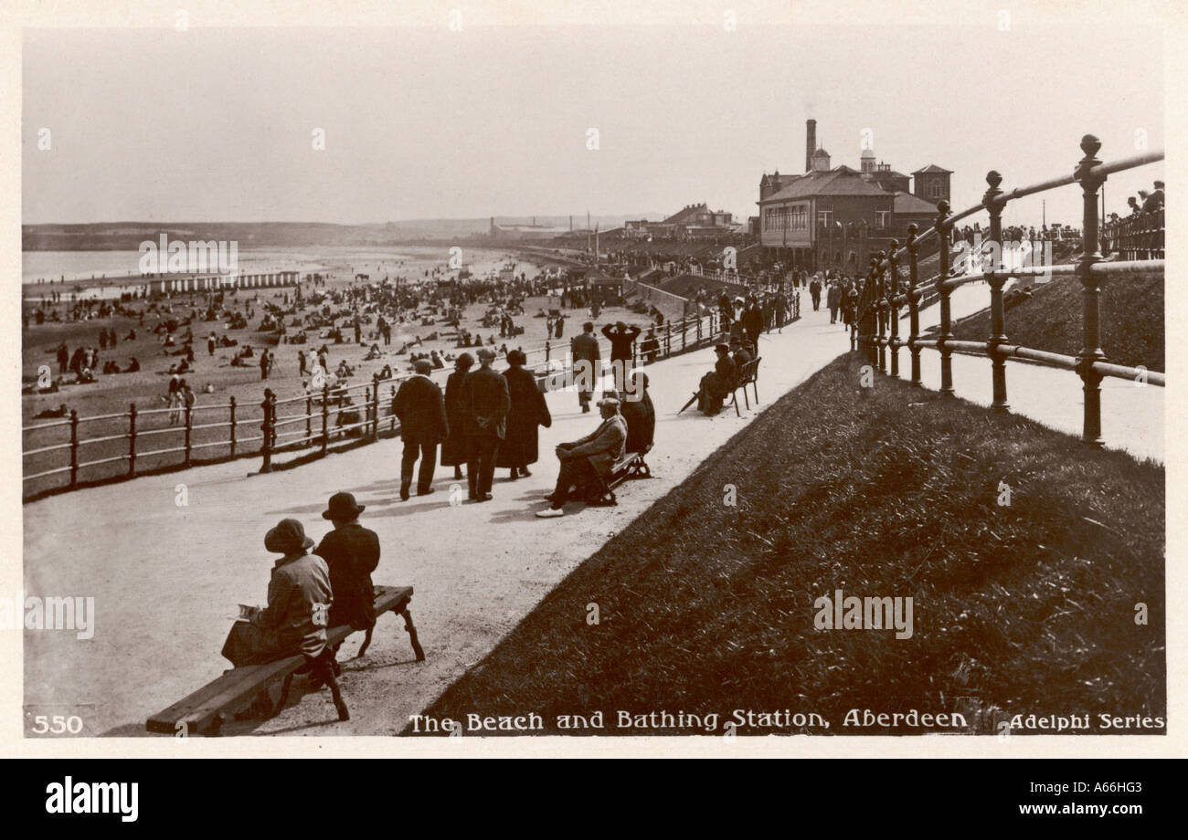 Aberdeen Beach 1920s? Stock Photo