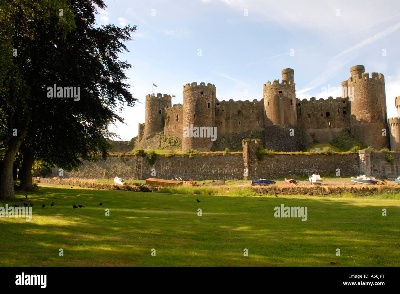 Conway Castle views, North Wales Stock Photo
