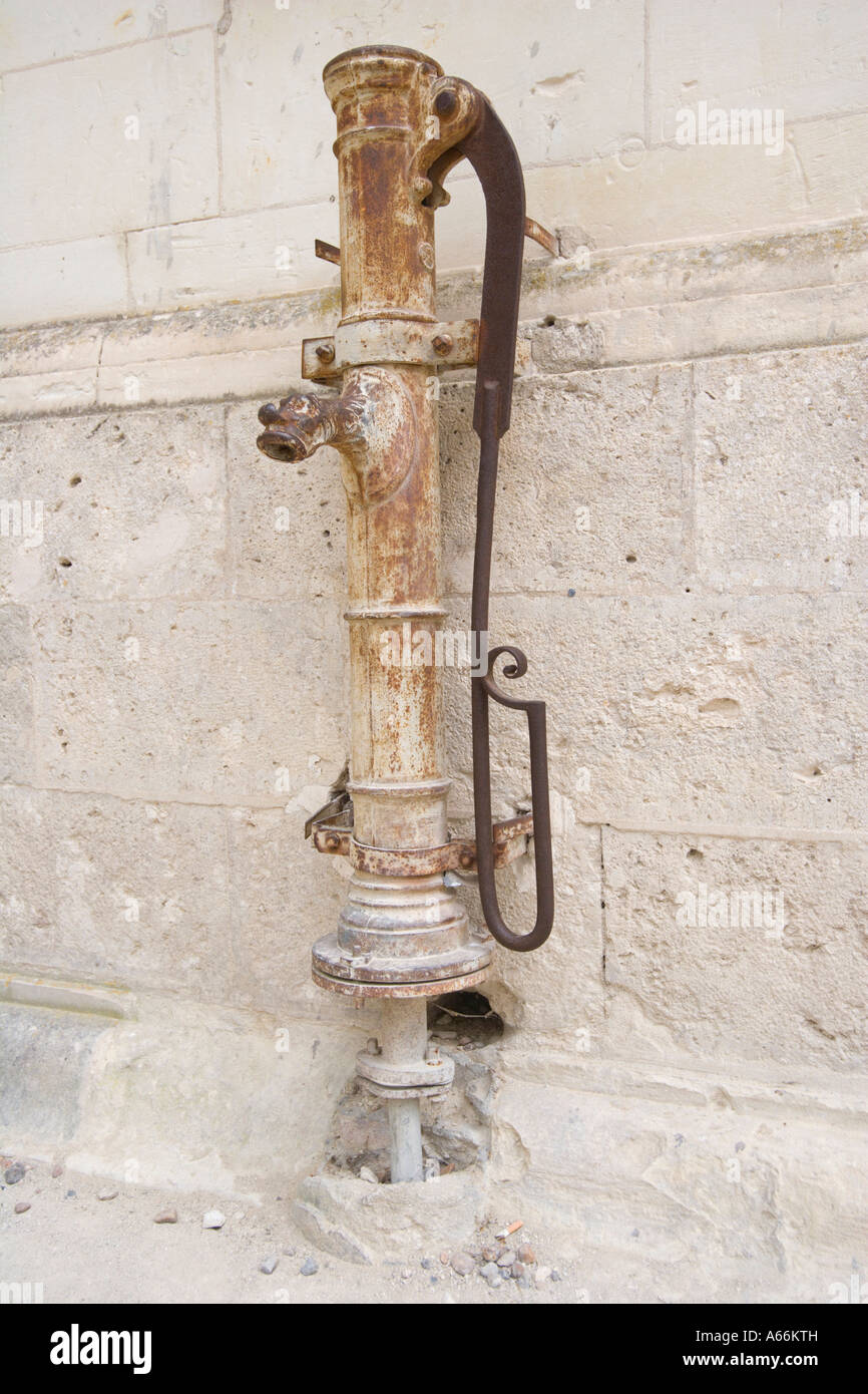 Rusted water pump. Royal Chateau de Chambord at Chambord, Loir-et-Cher