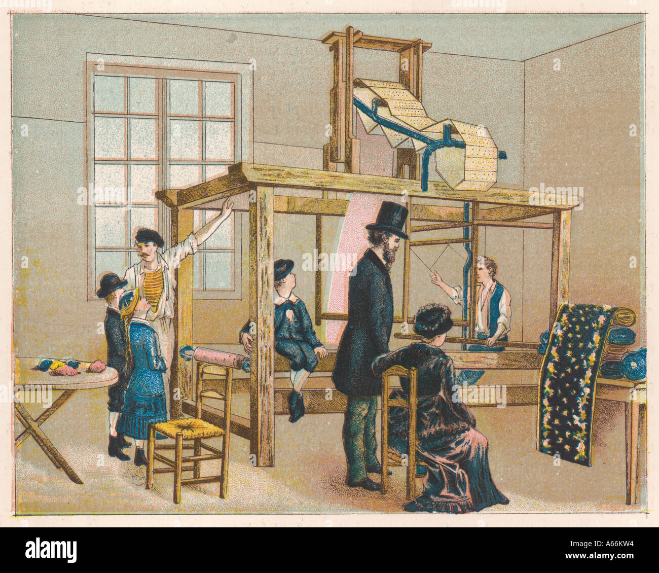 Jacquard loom hi-res stock photography and images - Alamy