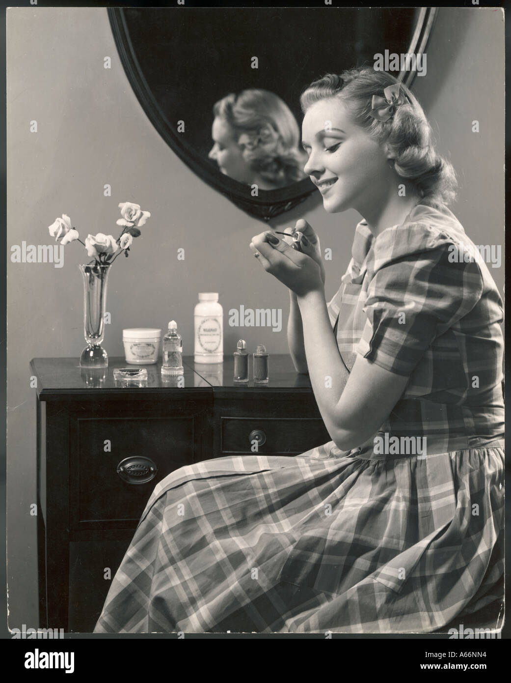 Painting Fingernails Stock Photo
