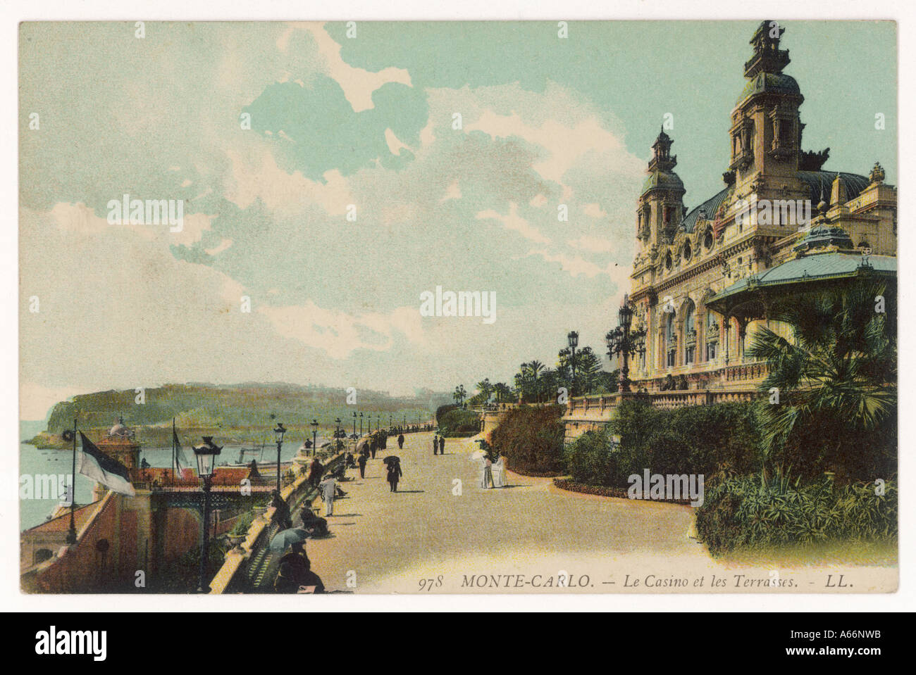 Tirage Albuminé Vintage Gilletta & Gilly Monaco Casino 1885 - Photo Ancienne Monte-Carlo - Format 15,5x20,5 Cm