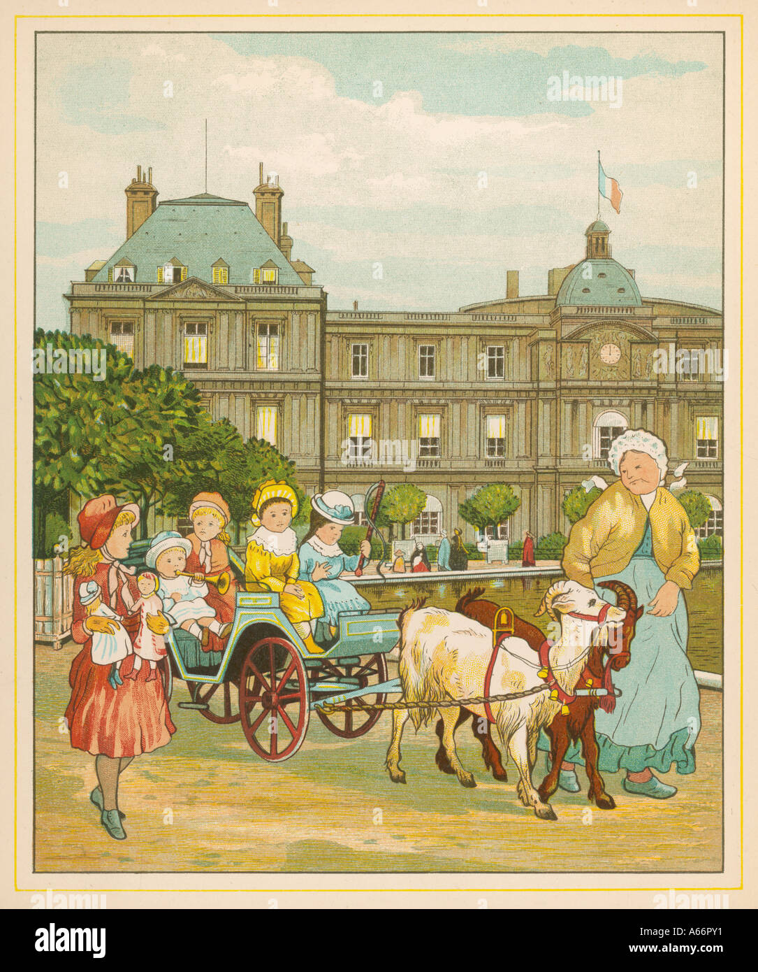 Parisian Toy Seller 1882 Stock Photo