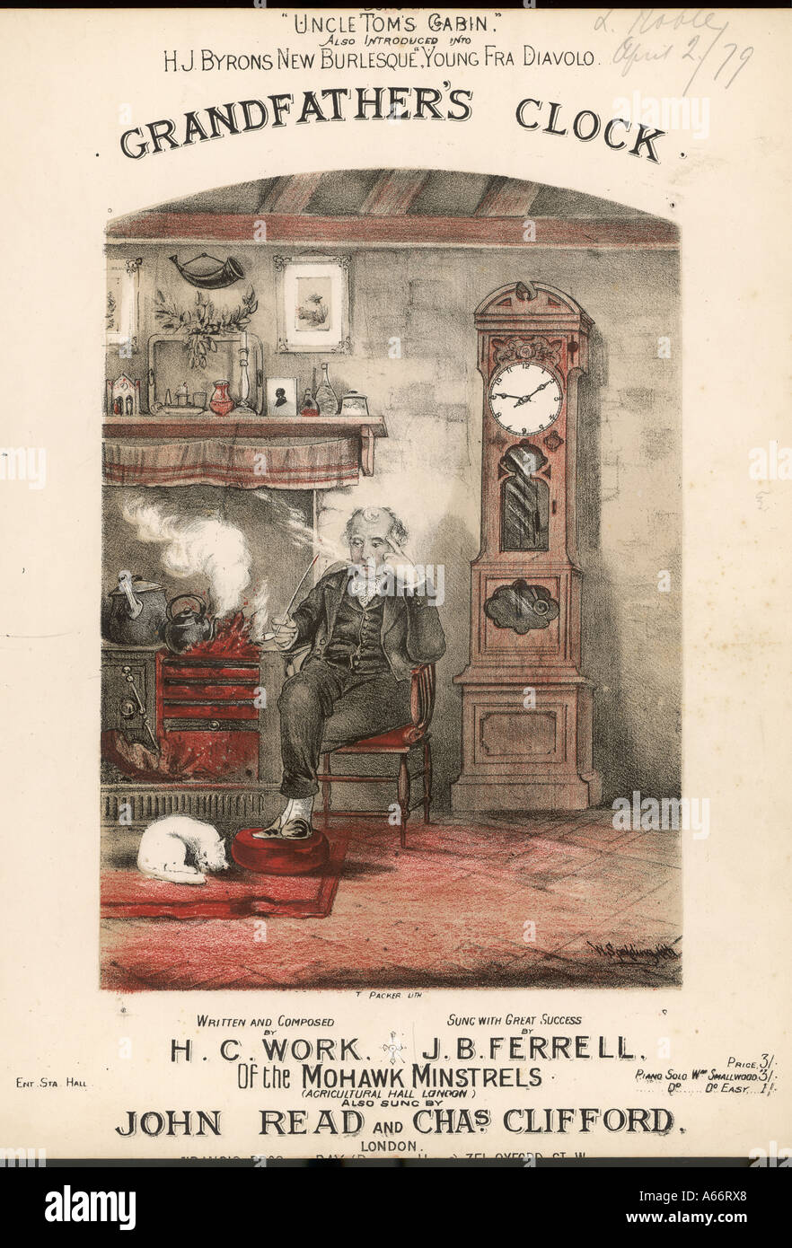 Grandfathers Clock 1860 Stock Photo