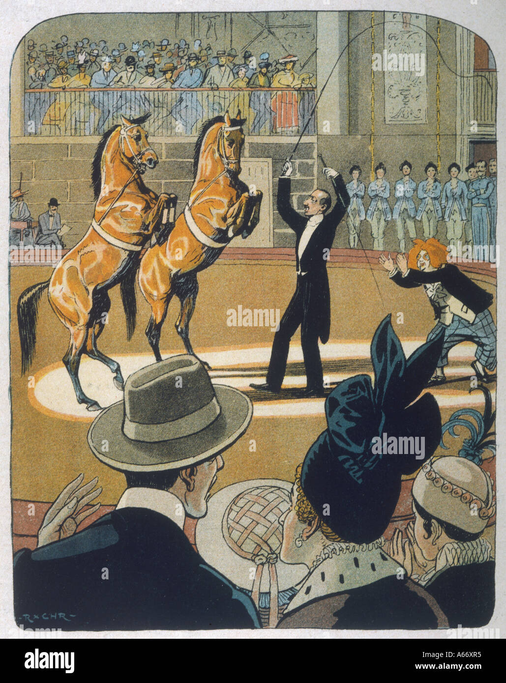 Circus Horses 1916 Stock Photo