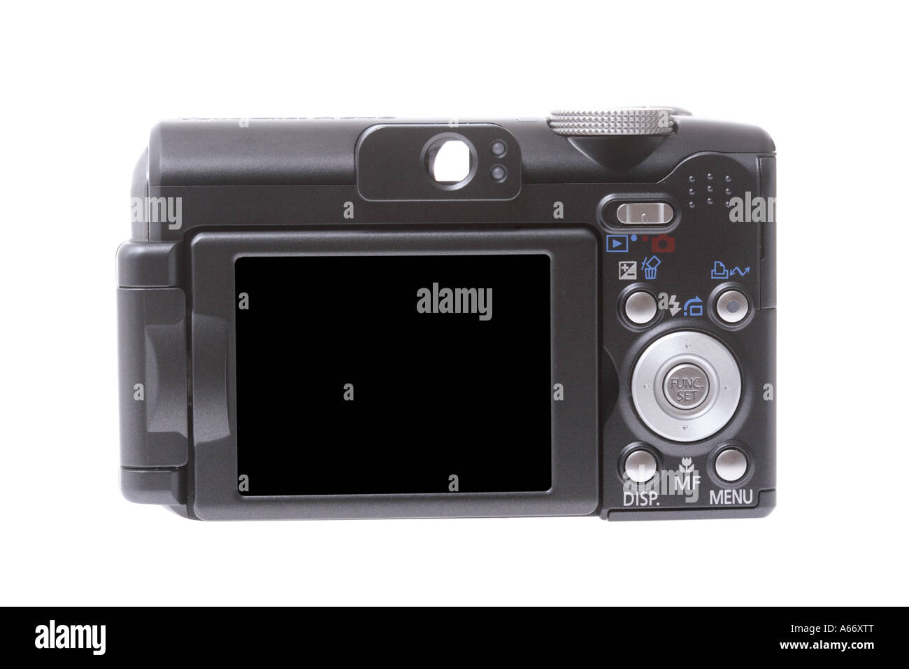 Digital camera cut out on white background Stock Photo