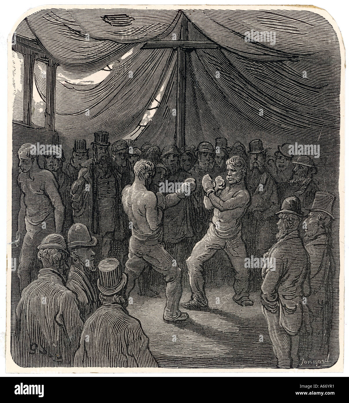 London Boxing 1870 Stock Photo Alamy
