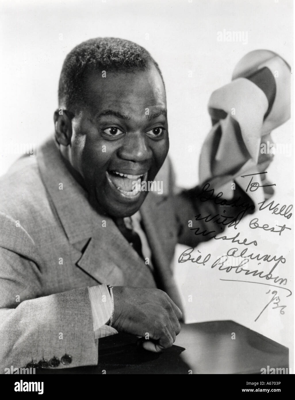 BILL BOJANGLES ROBINSON Afro-American tap dancer and film actor 1878 to 1949 Stock Photo
