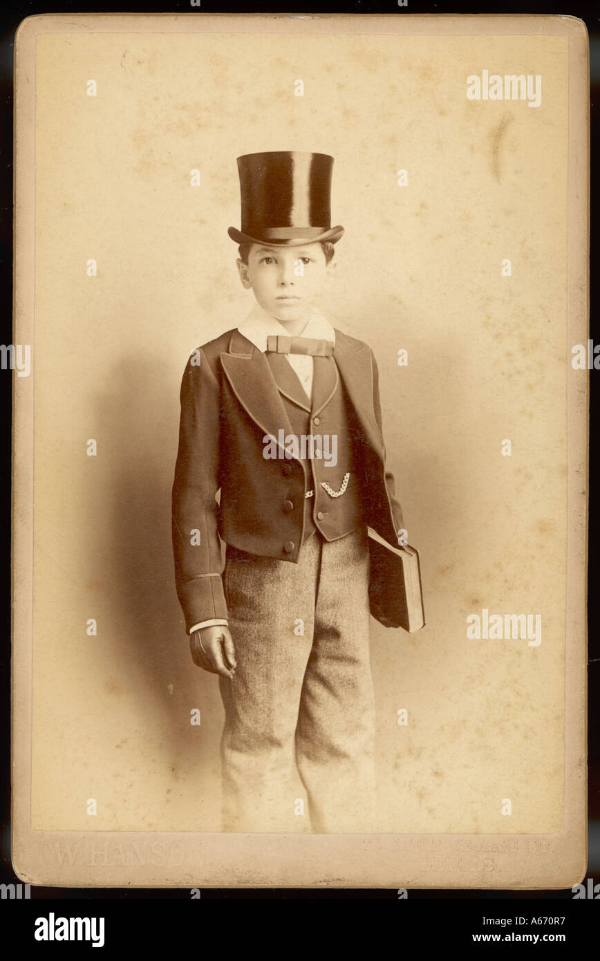 Boy In Best Clothes 1880 Stock Photo