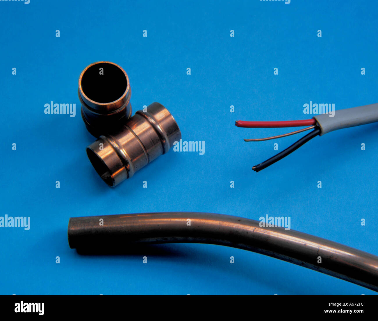 Household items made of copper; Copper water pipe, "Yorkshire joints