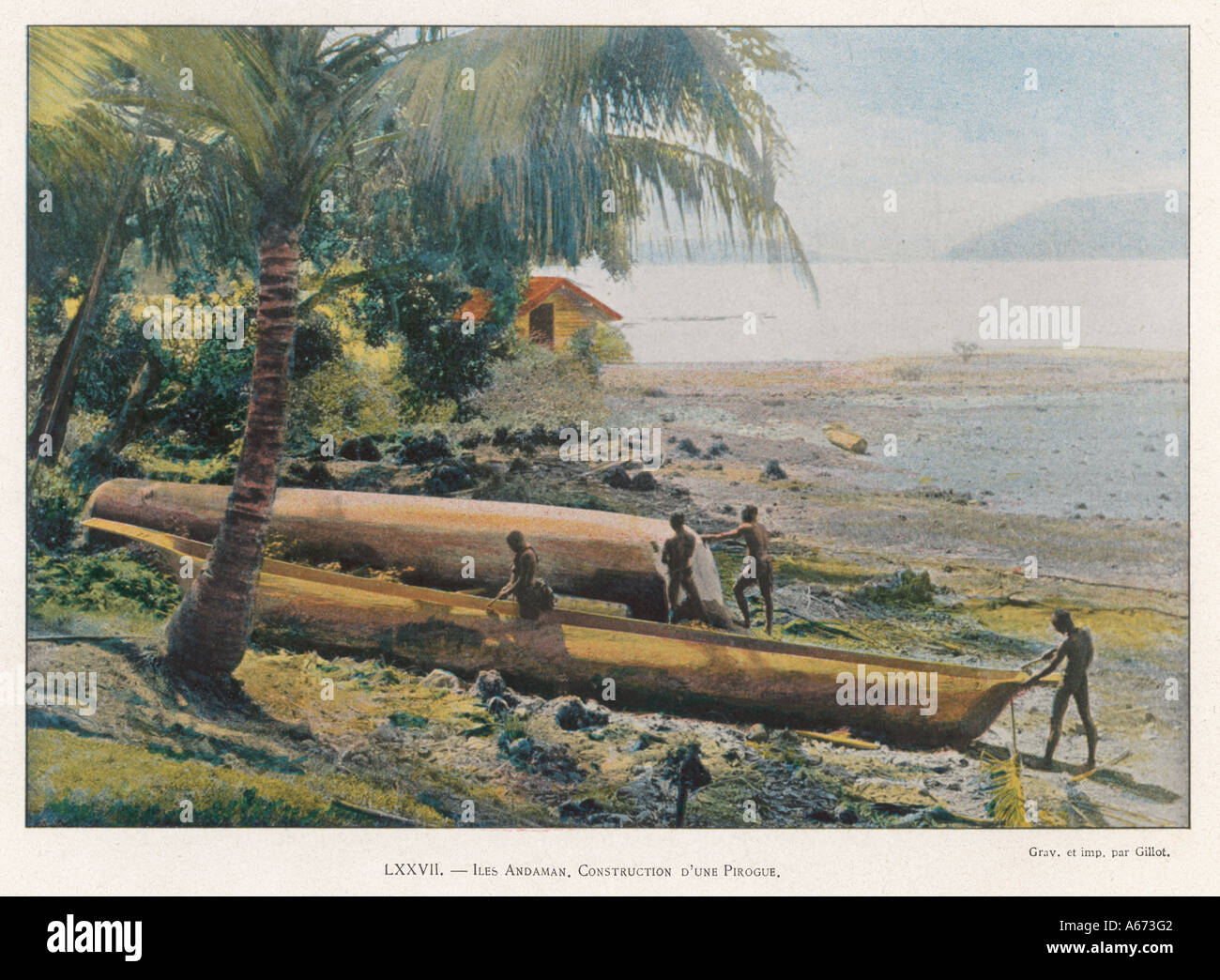 Racial Andamans 1890s Stock Photo