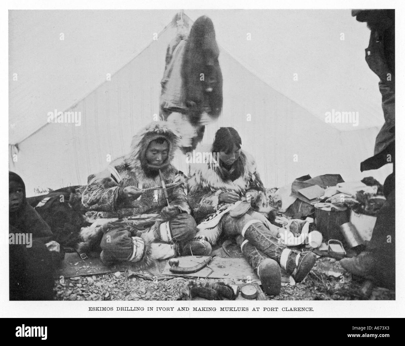 Racial Eskimos Alaska Stock Photo