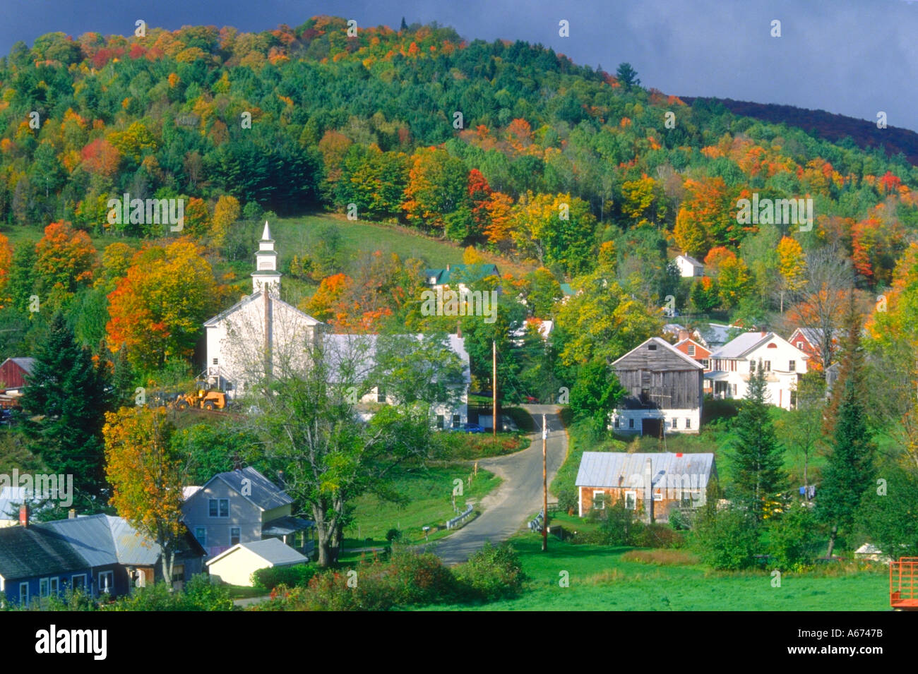 church village of East Topsham in Vermont USA Stock Photo Alamy