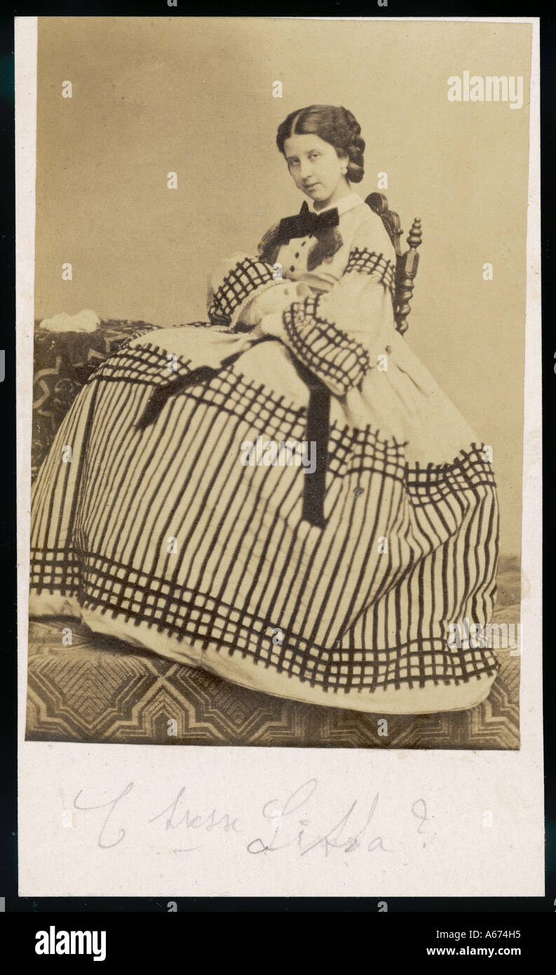 Costume Photo 1860s Stock Photo