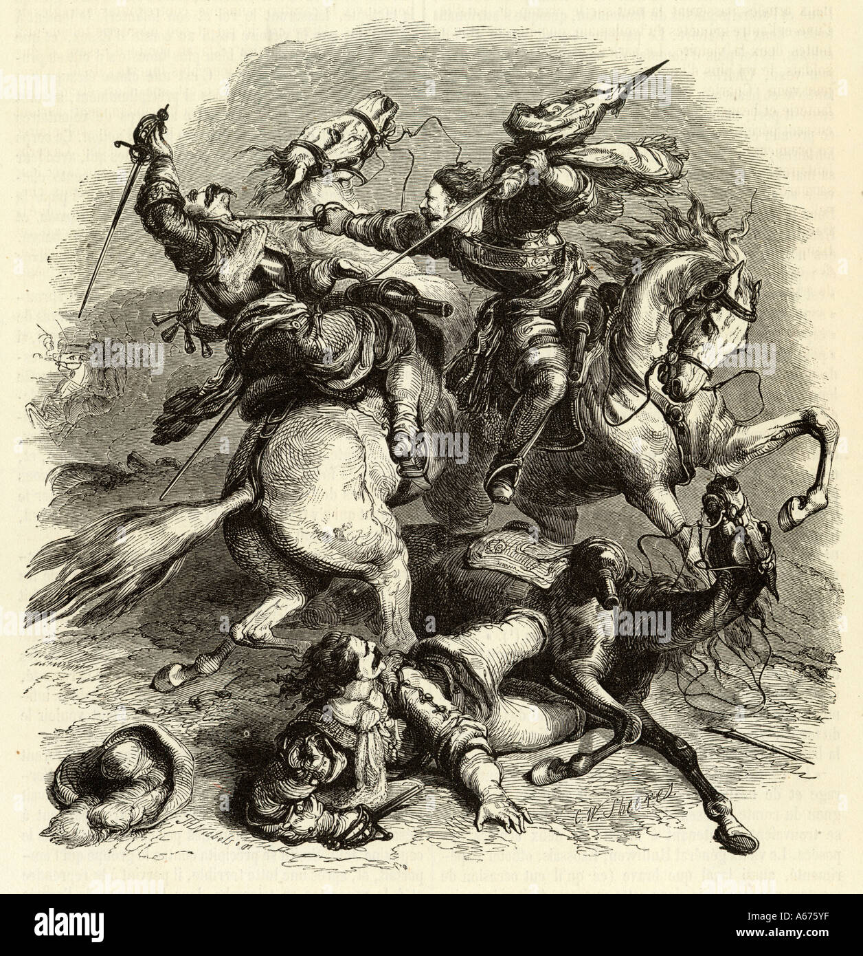 Battle Of Edgehill 1642 Stock Photo