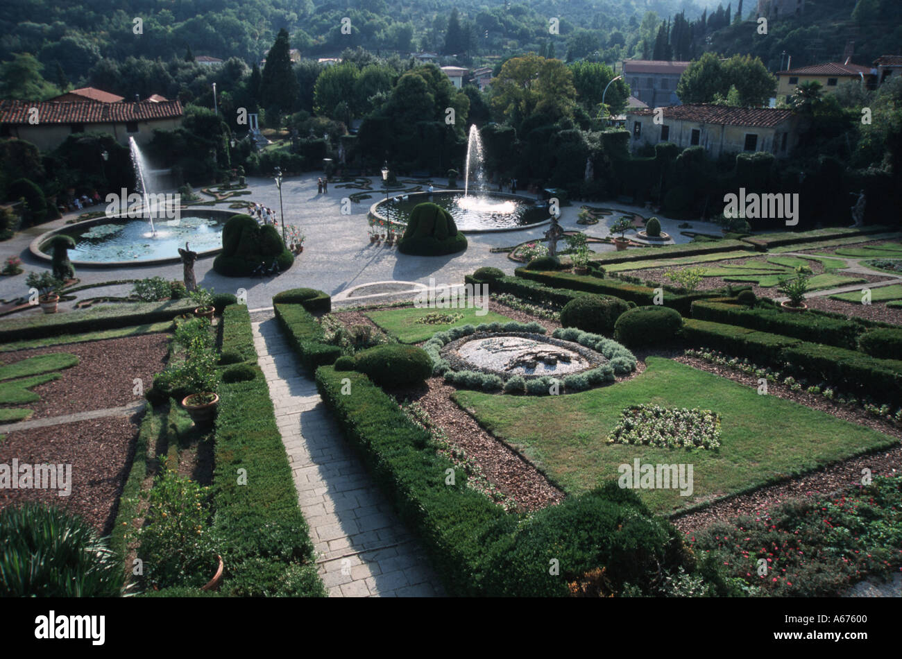 Toskana Collodi garden Villa Garzoni italian garden Stock Photo