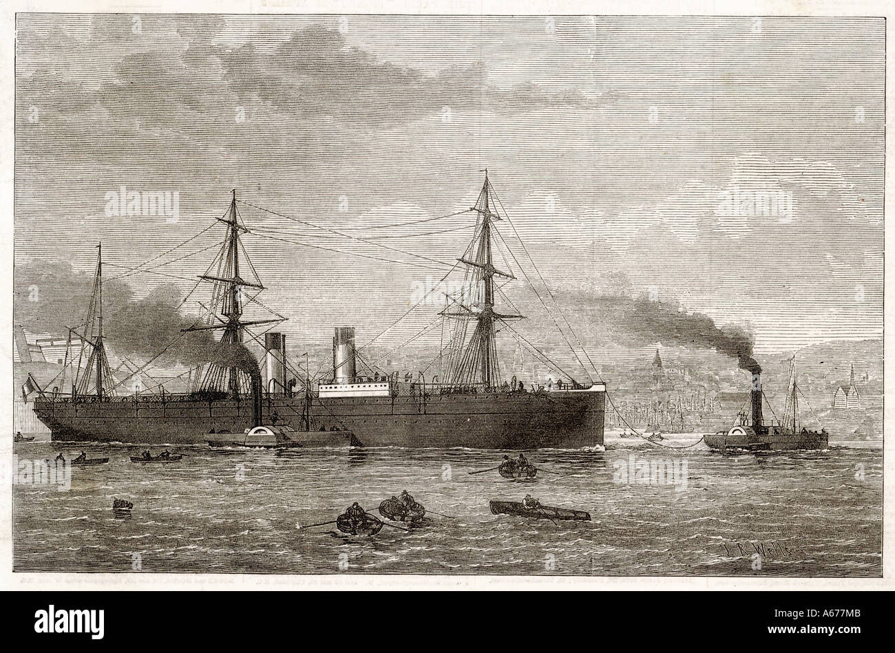 Amerique Steamship Stock Photo