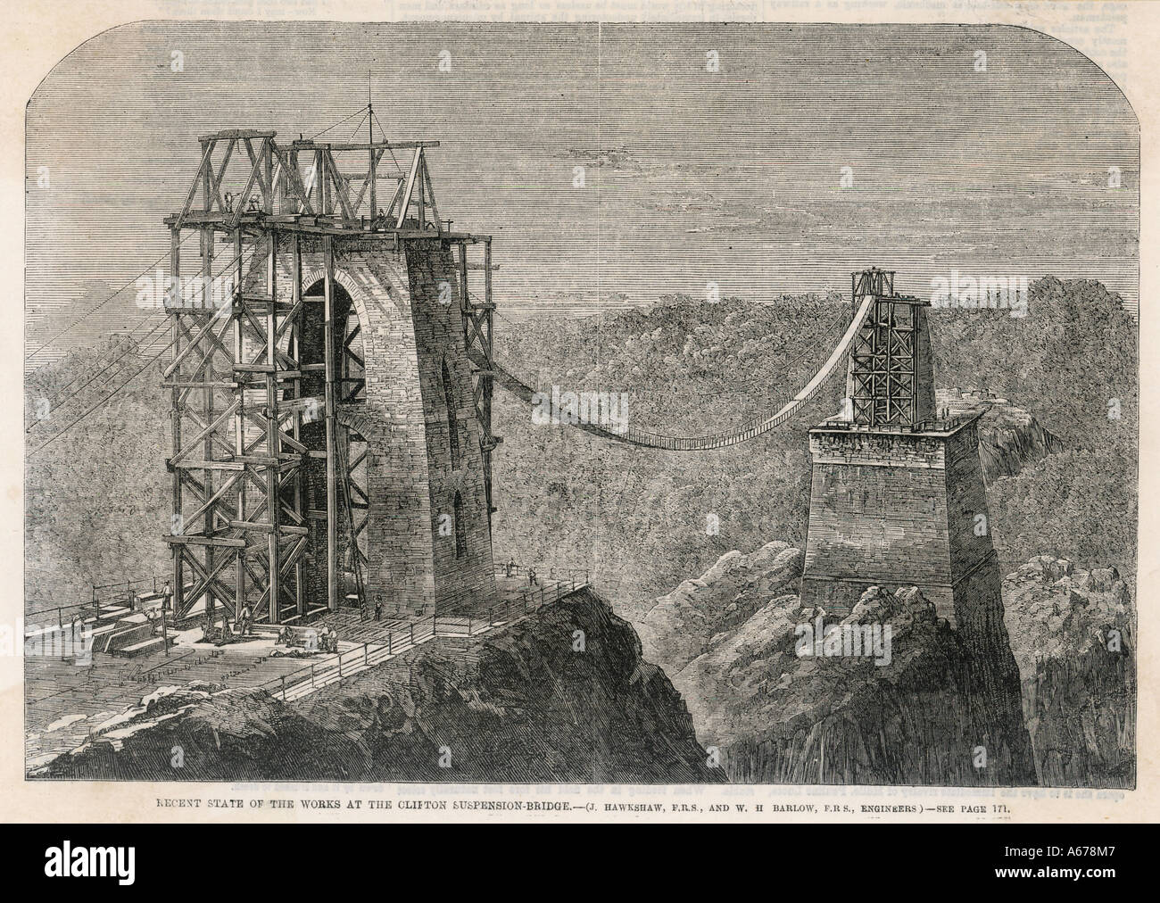 Clifton suspension bridge 1864 hi-res stock photography and images - Alamy