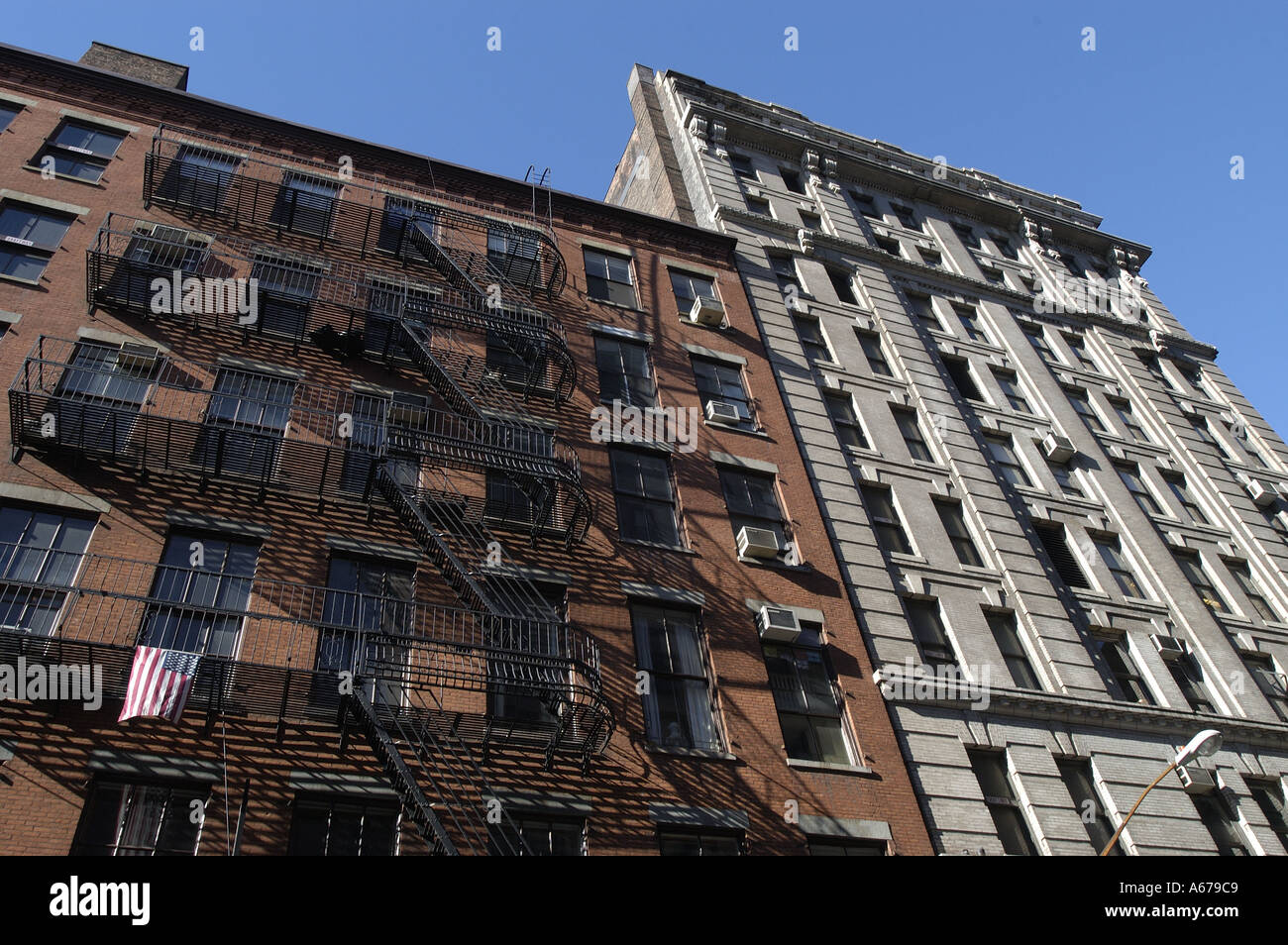 Exterior Steps Stairs Fire Escape Soho NY snow horizontal Stock Photo ...