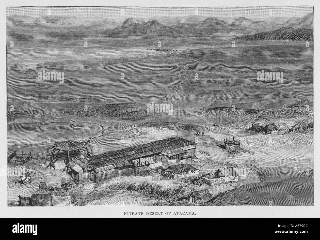 Minerals Extraction 1891 Stock Photo