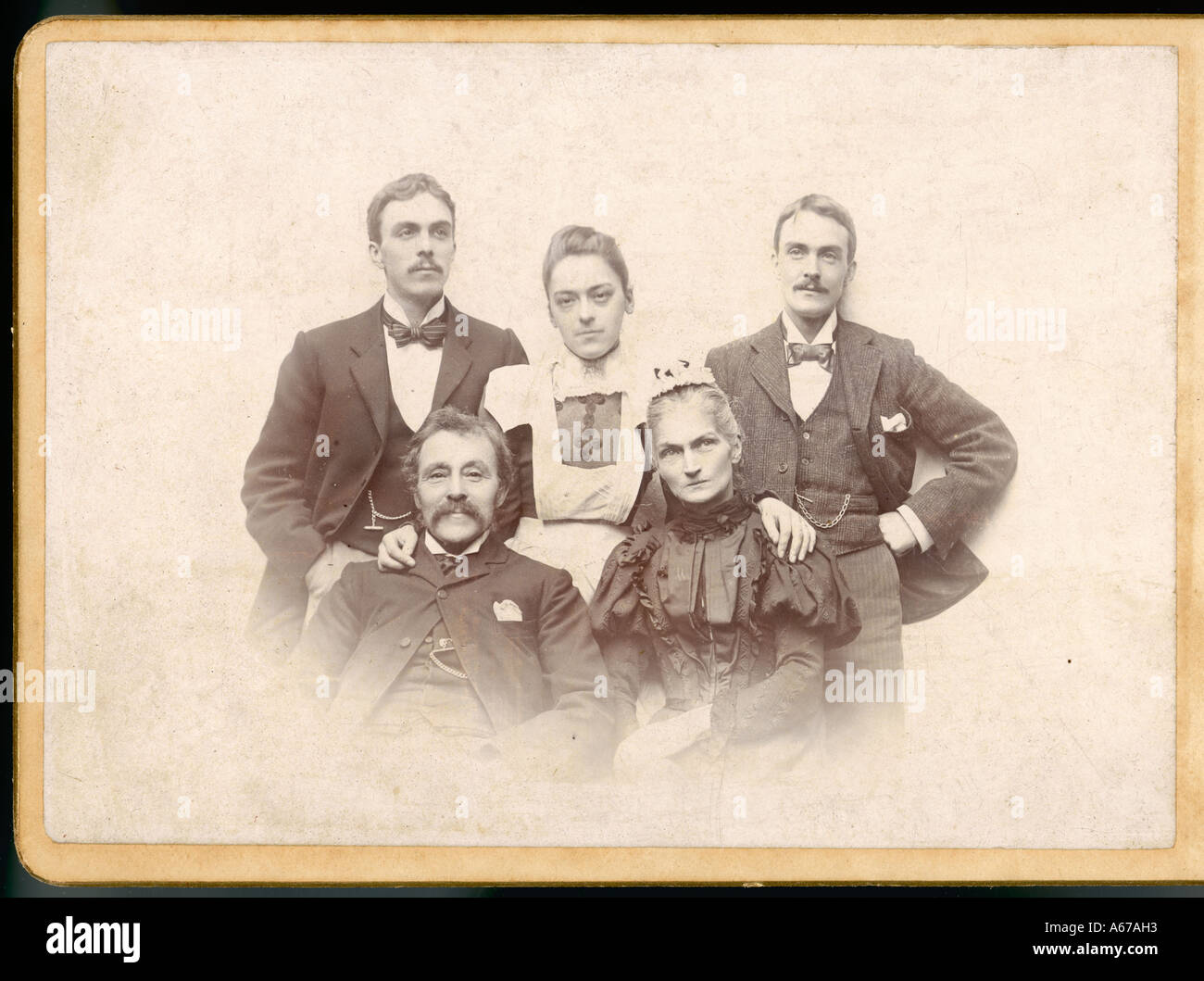 Family Group Photo 1890 Stock Photo