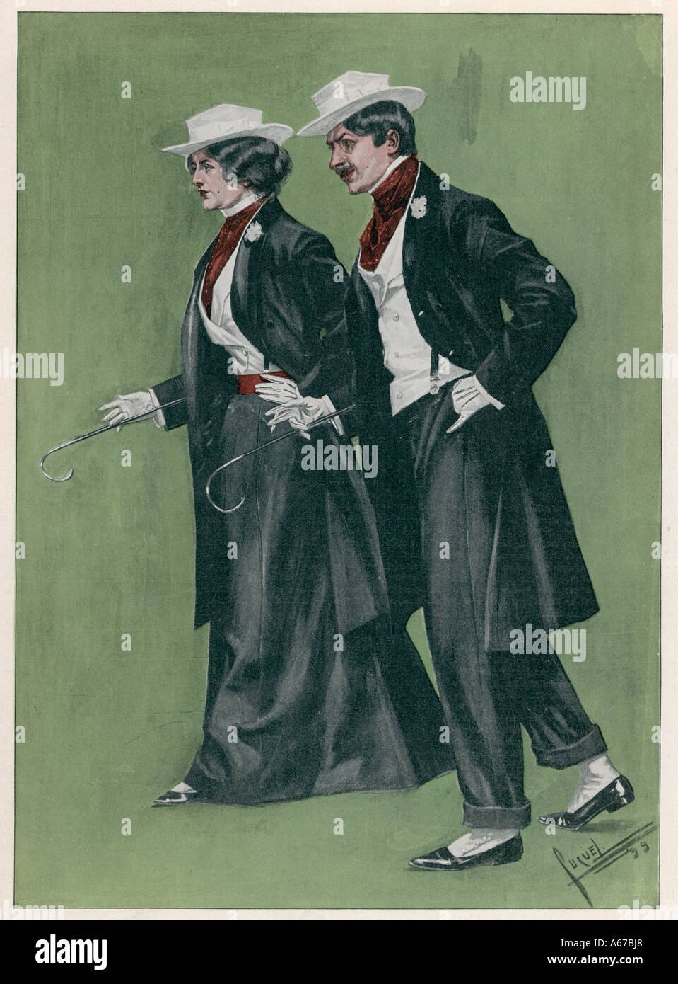 Unisex Fashions 1899 Stock Photo