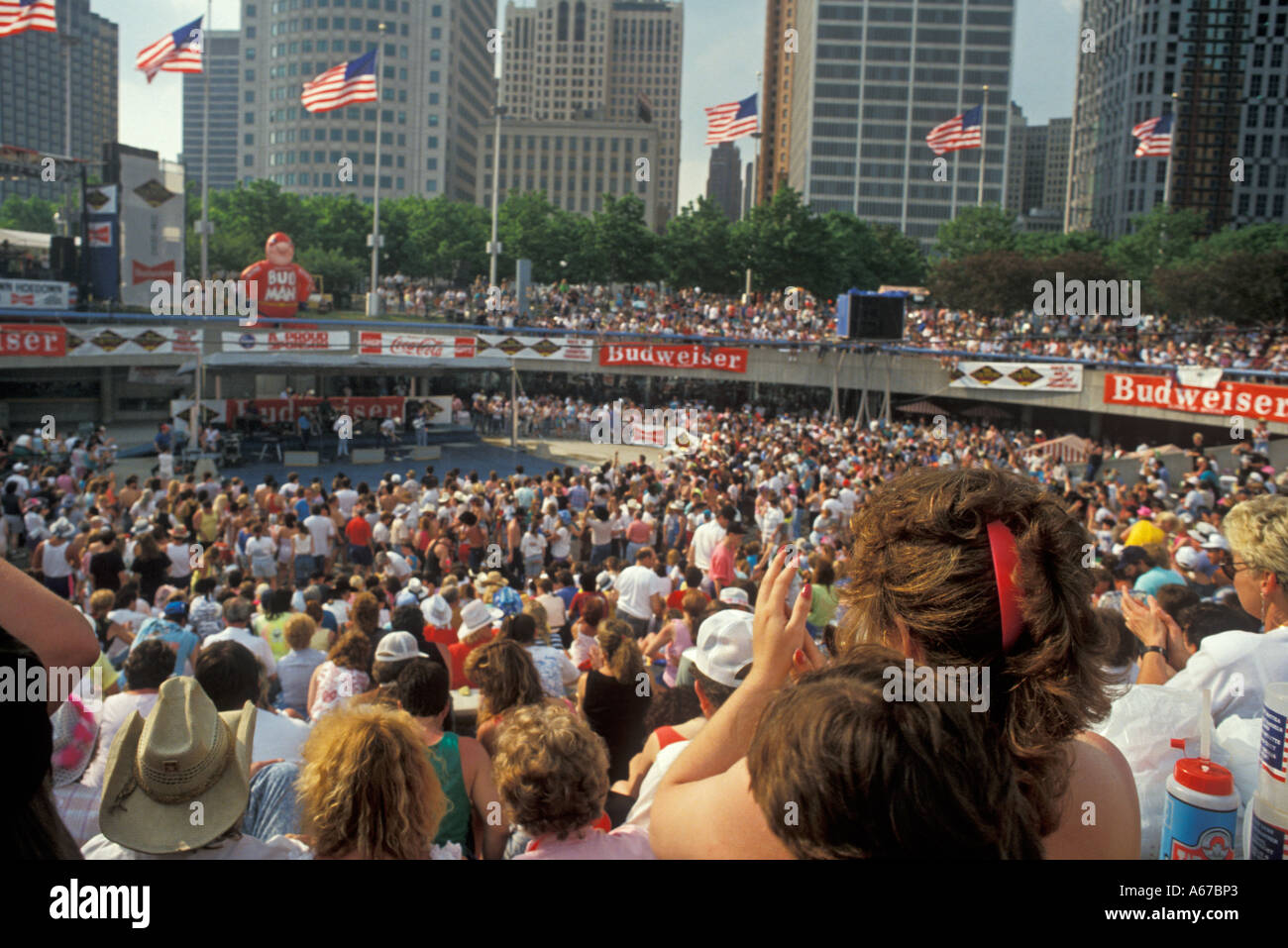 Detroit Michigan The Downtown Hoedown a country music festival at Hart