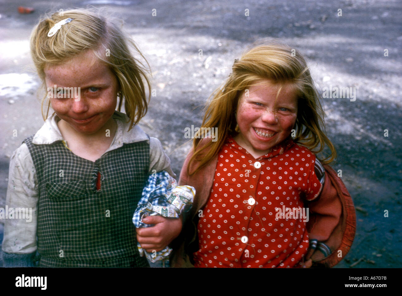 Irish Tinker children near Galway Sligo Stock Photo