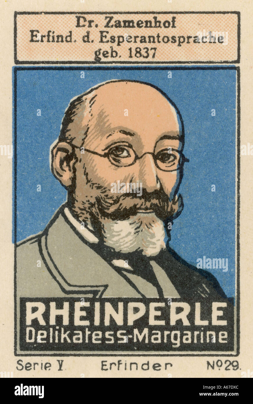 Zamenhof Esperanto Man Stock Photo Alamy