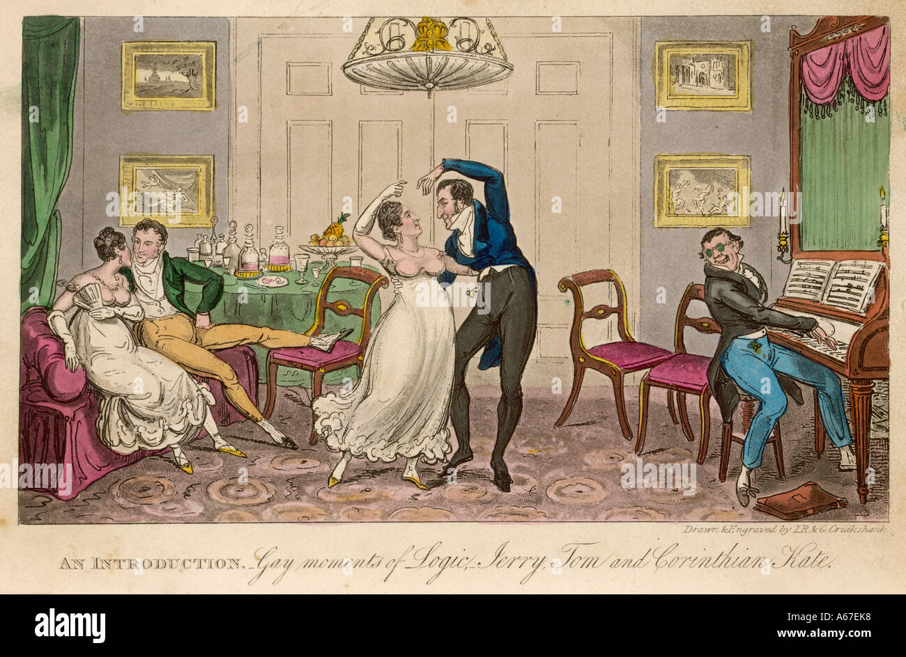 Egan Life In London 1821 Stock Photo