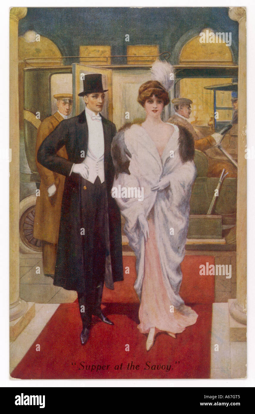 Evening Dress C.1914 Stock Photo