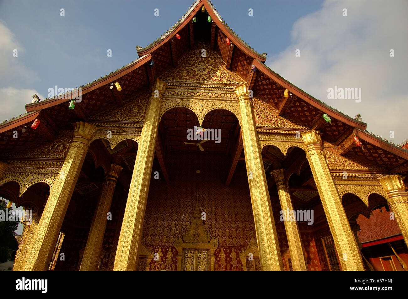 Wat Saen Buddhist temple, Luang Prabang, Laos (Lao PDR). Stock Photo