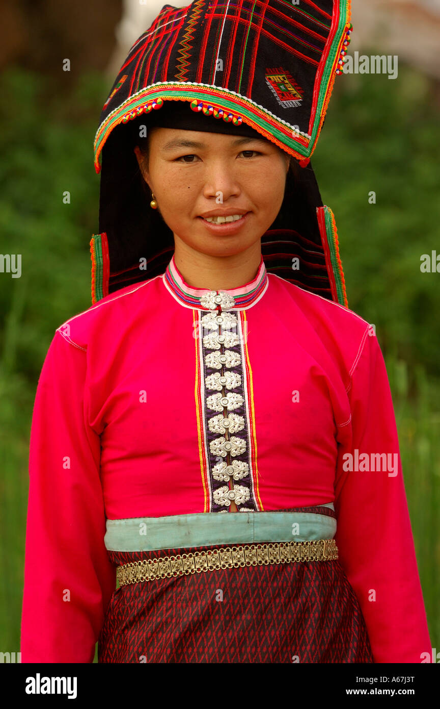 Portrait of a Tai Dam indigenous woman in a pink traditional dress, Muang  Sing, Louang Namtha, Laos (Lao PDR Stock Photo - Alamy