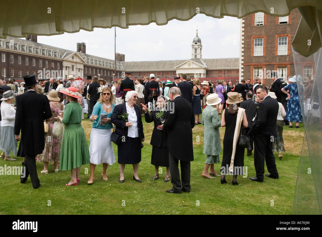 Chelsea Pensioners London The Founders Day annual summer garden Stock