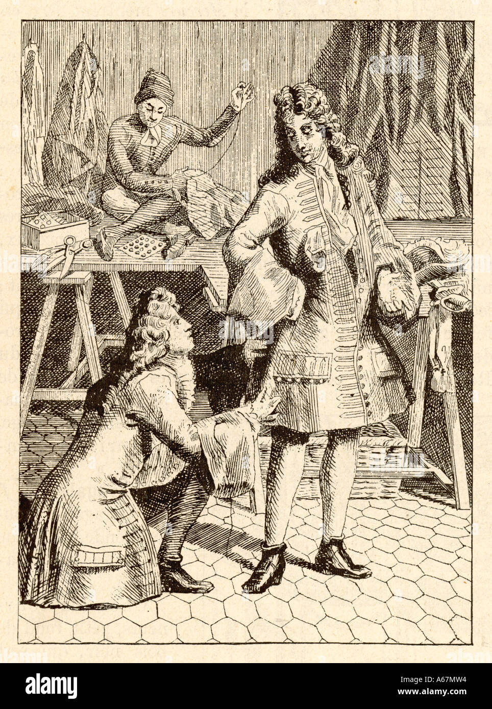 French Tailors C18th Stock Photo - Alamy