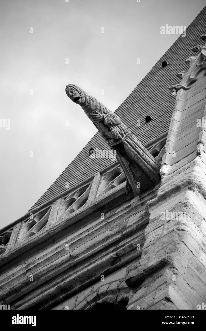Gargoyle on the tower of Saint Severin in the Latin Quarter Paris France Stock Photo