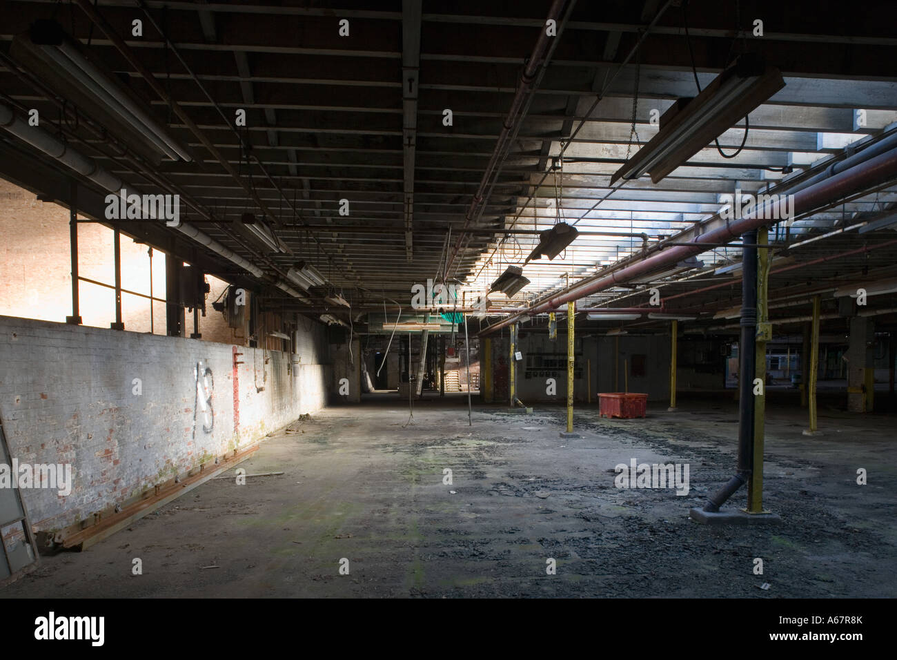 Abandoned wire mill Stock Photo