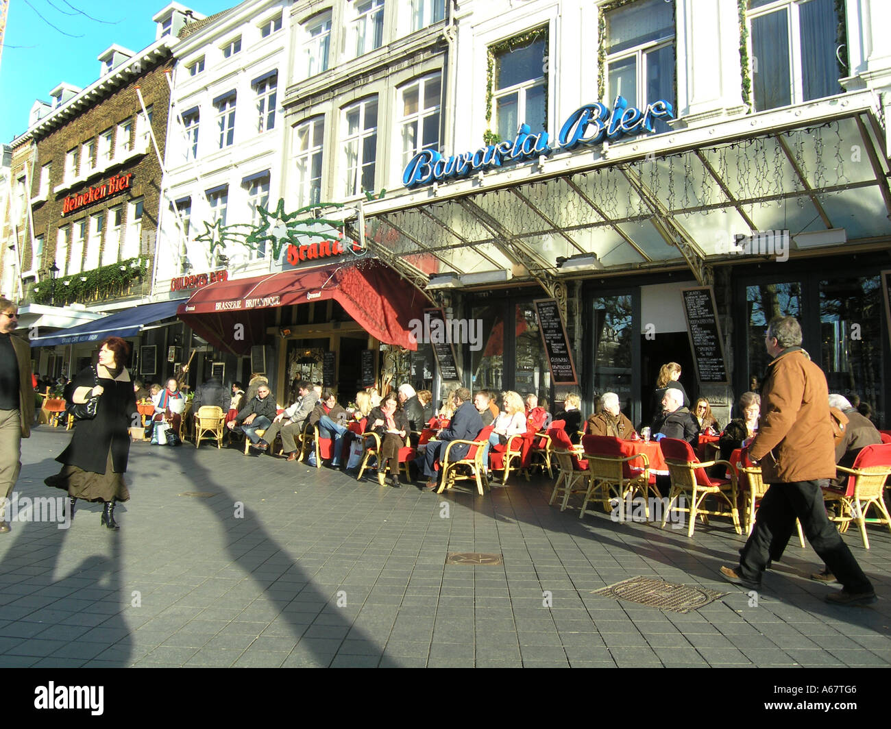 bars and restaurants at Vrijthof Maastricht Netherlands Stock Photo - Alamy