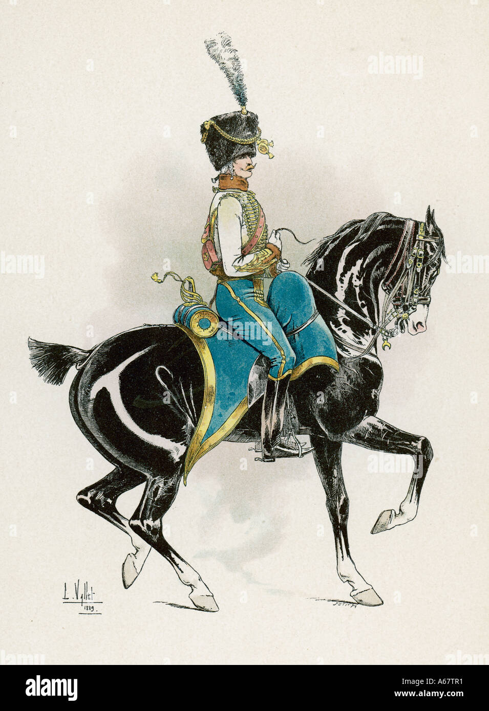 An officer the french 5th hussars hi-res stock photography