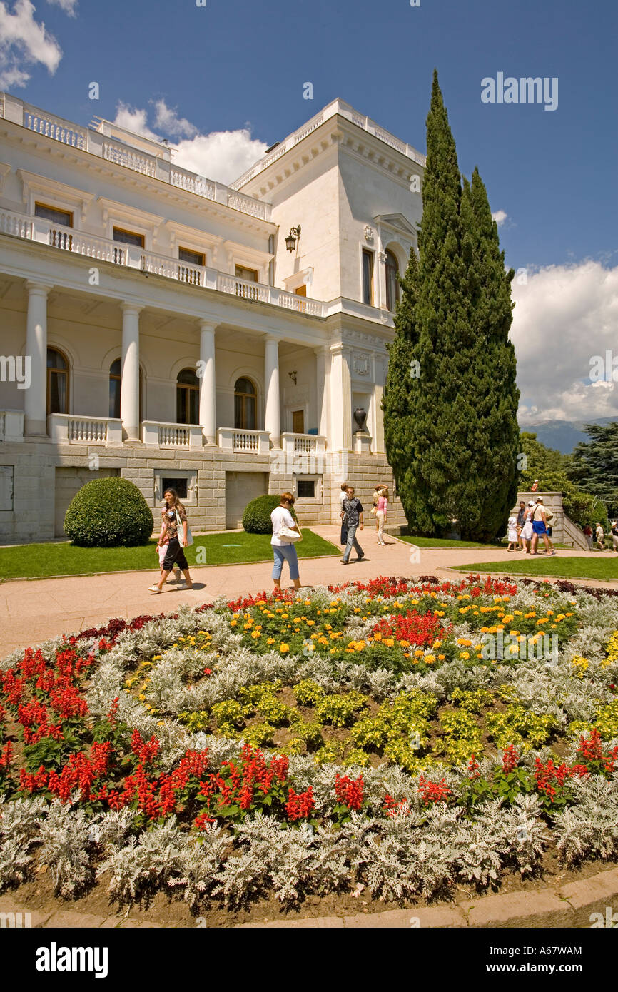 Park and Garden of Livadija Palace, Livadija Palace, Summer Jalta, Crimea, Ukraine, South-Easteurope, Europe, Stock Photo