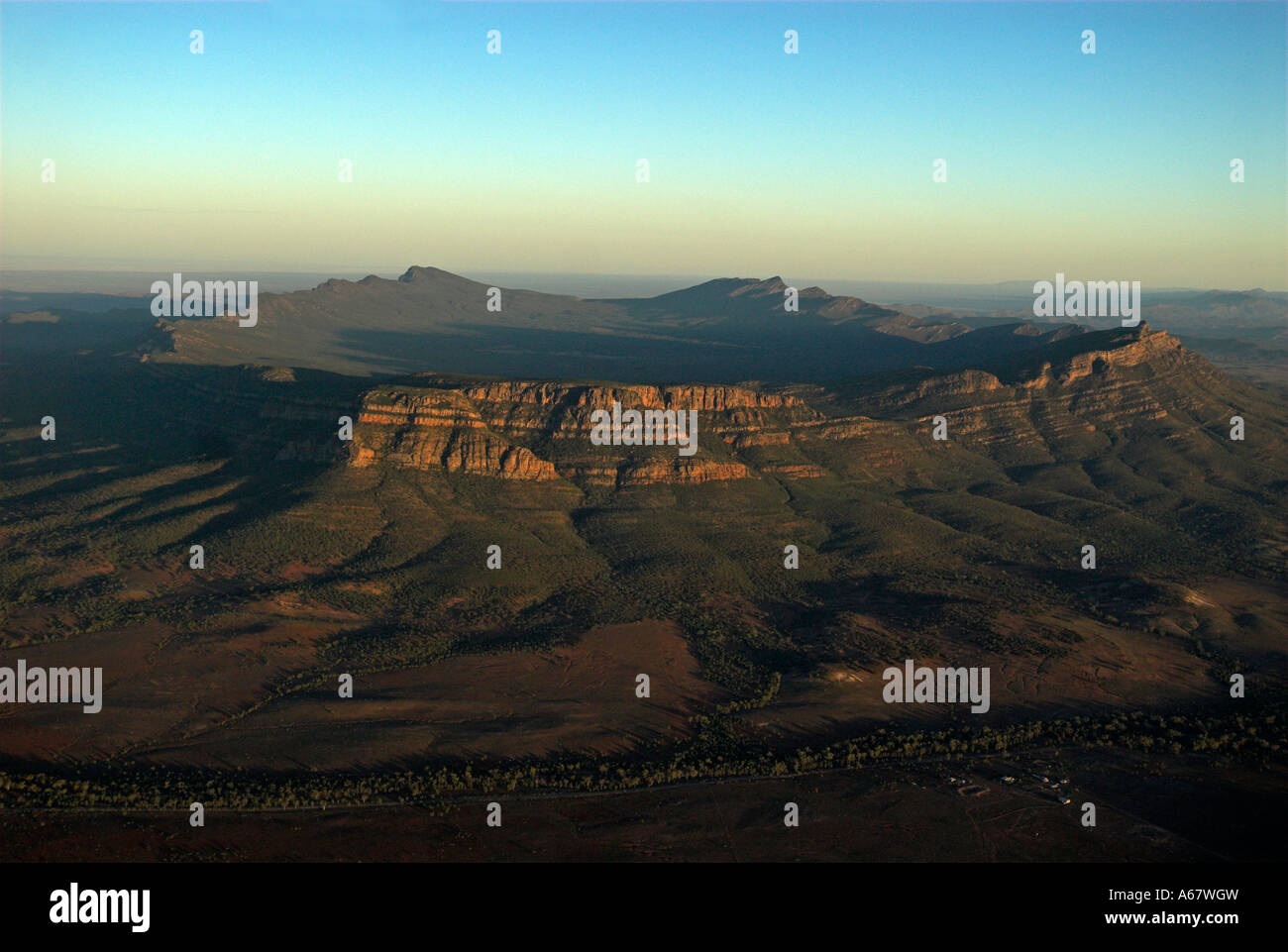 Aerial photo of Wilpena Pound in the Flinders Ranges, South Australia ...
