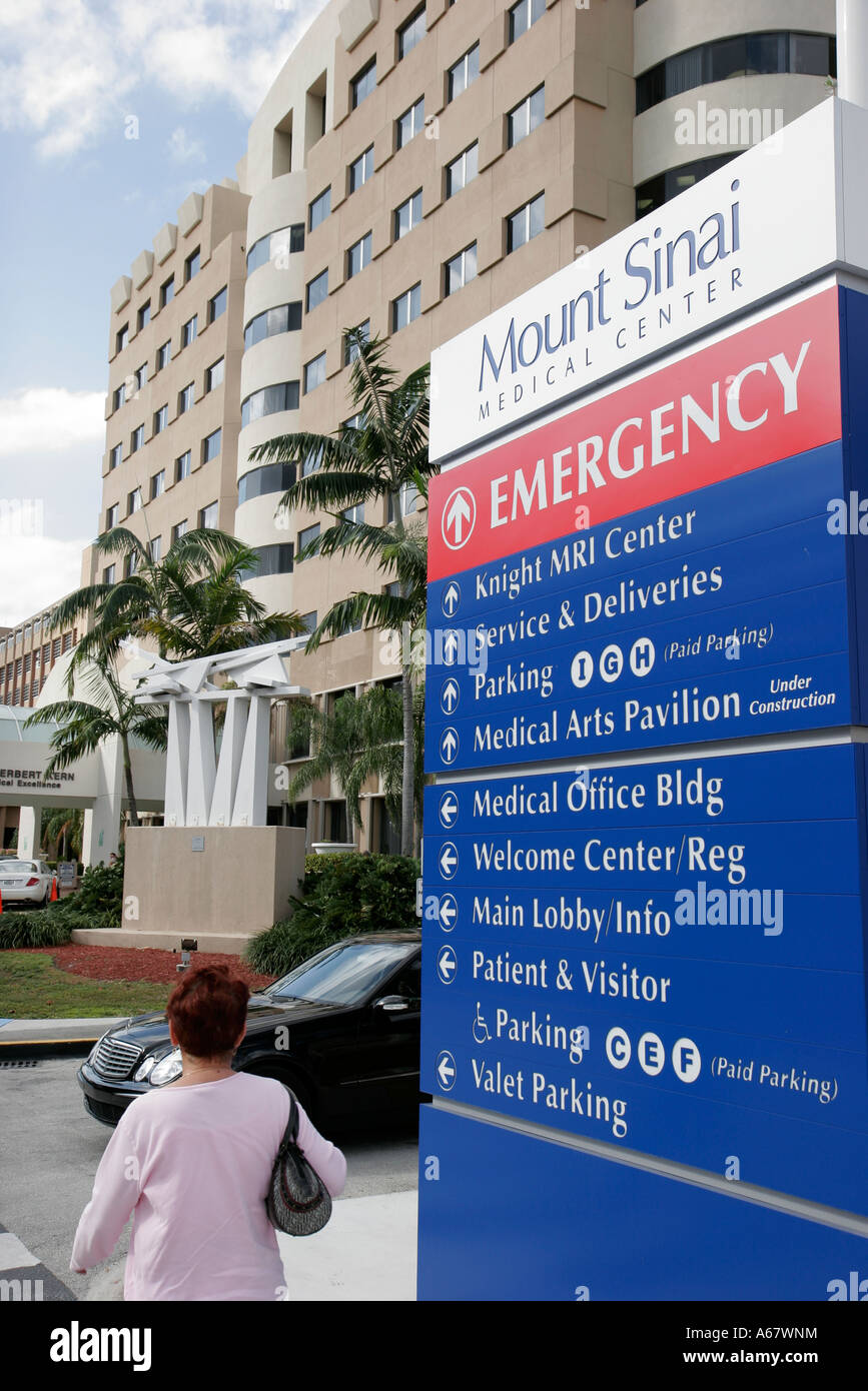 Miami Beach Florida,Mount Sinai Medical Center,centre,sign,logo ...
