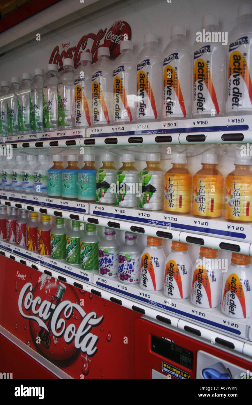Typical soda vending machine, Japan Stock Photo Alamy