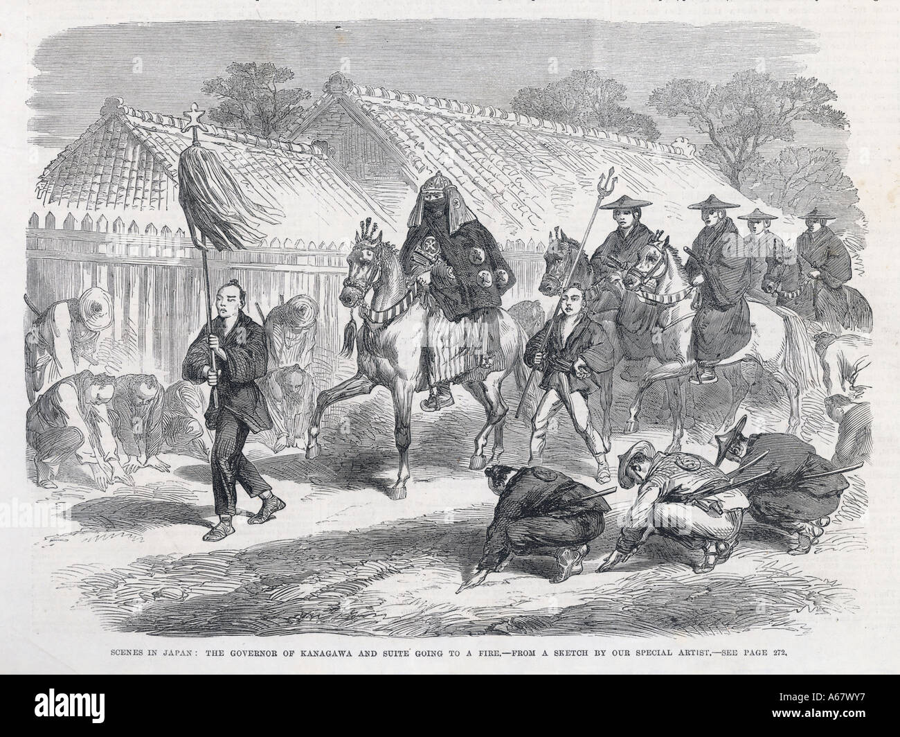 Japanese Governor Scene Stock Photo Alamy