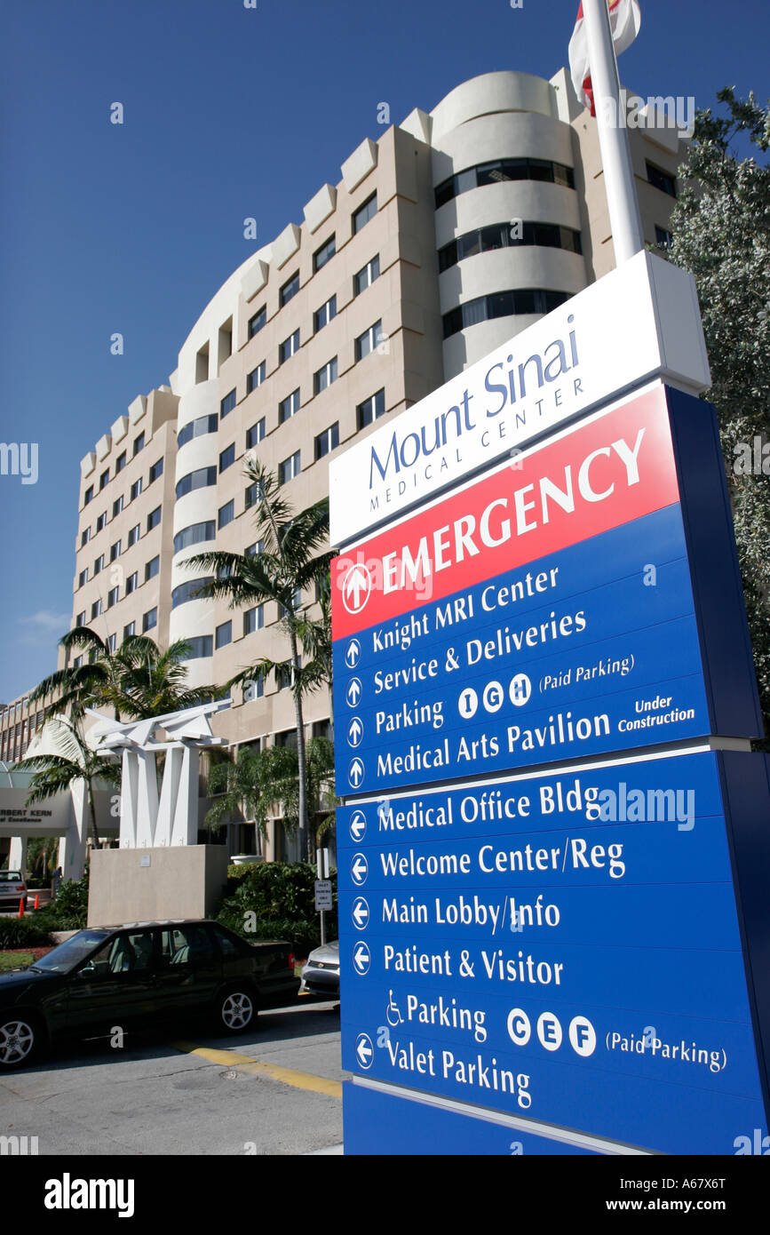 Miami Beach Florida,Mount Sinai Medical Center,centre,sign,directions