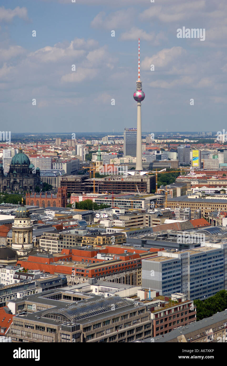 Berlin from above with tv tower, berlin, germany Stock Photo - Alamy
