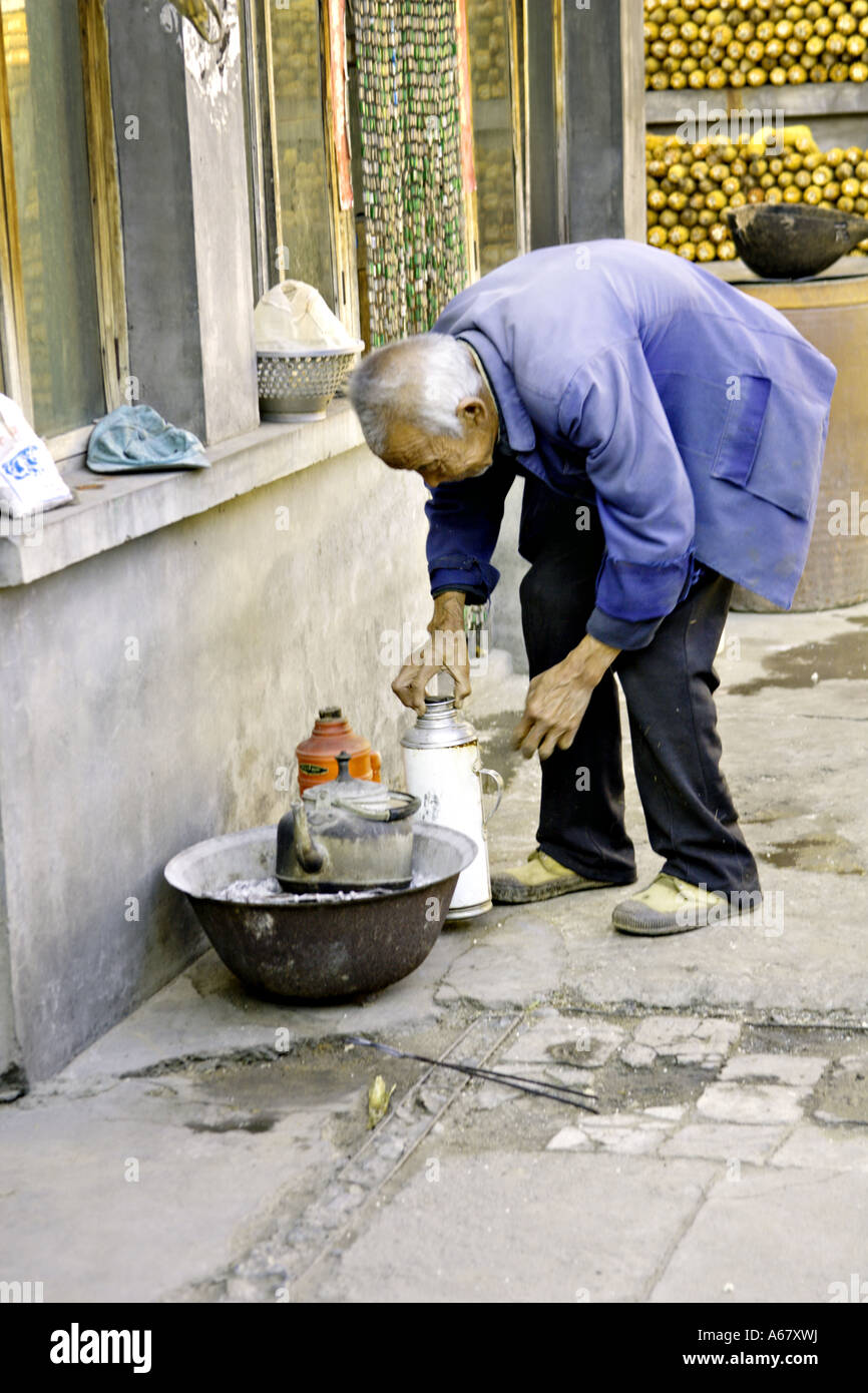 the chinese traditional blue workwear