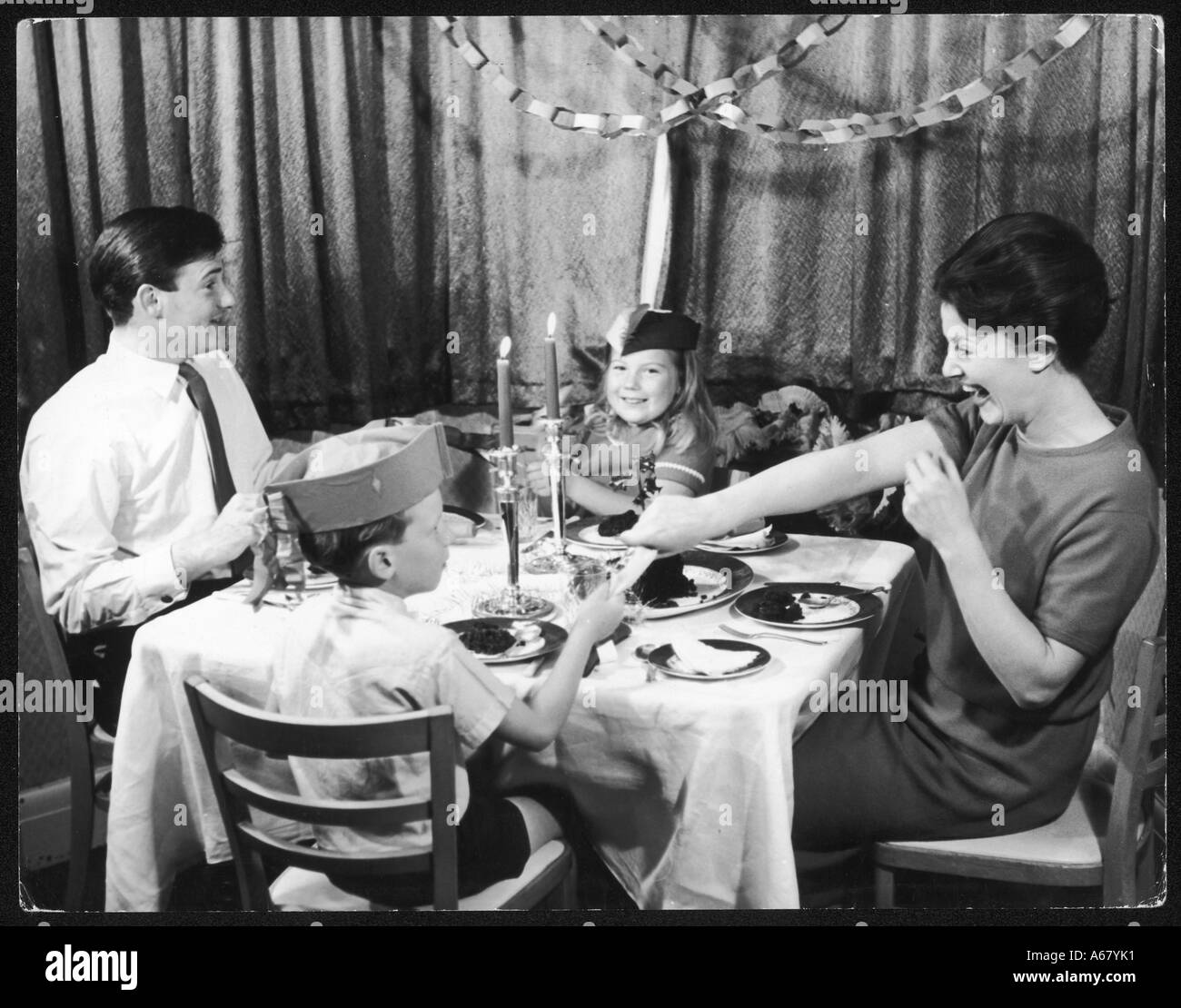 Christmas Crackers Stock Photo